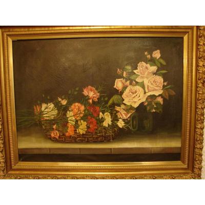 Large Still Life With Flowers 1922 Edouard.w.hoehn