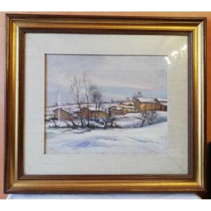 Oil On Cardboard By Marin Genoud