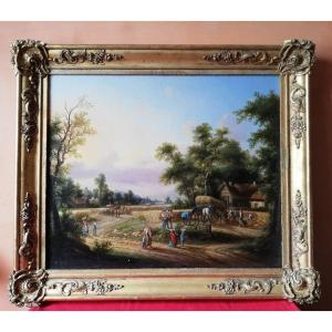 Oil On Canvas Framed By Fb Desfontaines