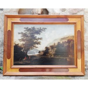 Large Oil Painting On Panel 17th Century