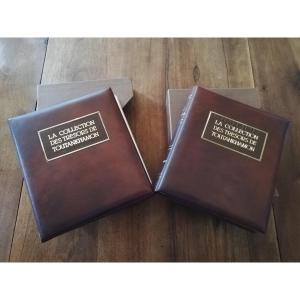 Two 23-karat Gold Stamp Albums