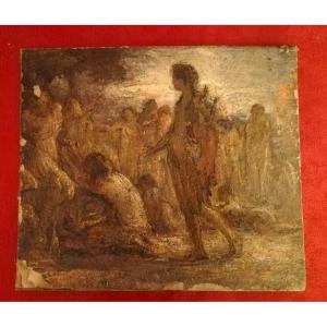 Oil On Cardboard By Léonce Pelletier