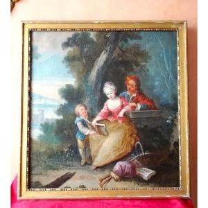 18th Century Allegory, Romantic Scene  