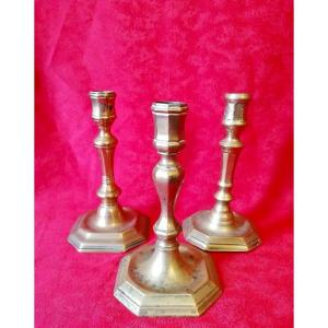 Three 18th Century Candlesticks 