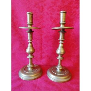 Pair Of 17th Century Candlesticks
