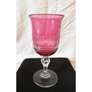 Large Crystal Stemmed Glass