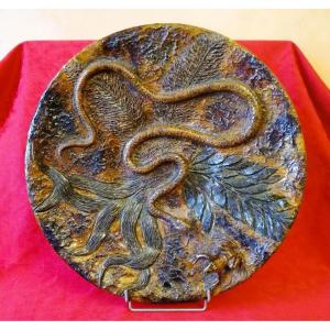 Large Glazed Earthenware Dish