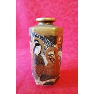 Satsuma Six-sided Vase