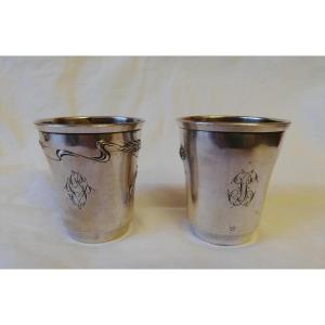 Pair Of Silver Cups