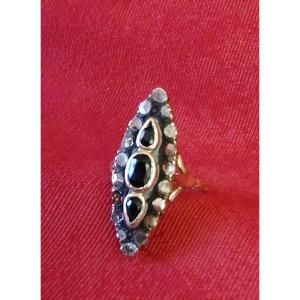Gold And Silver Shuttle Ring