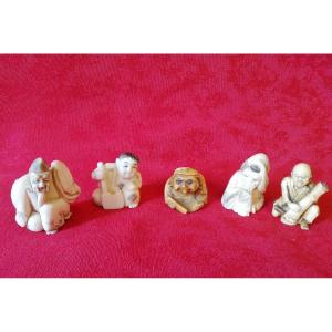 Five Ivory Netsukes
