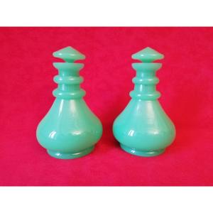 Pair Of Opaline Bottles