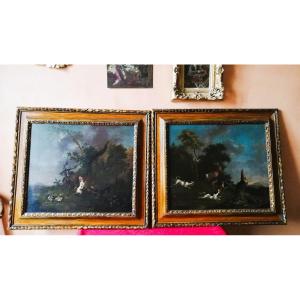 Pair Of Oils On Canvas