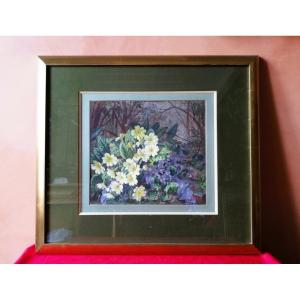 Signed Framed Gouache