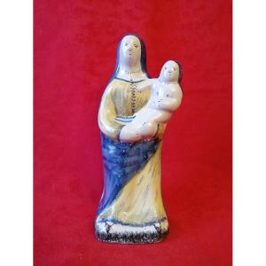 Virgin In Malicorne Earthenware