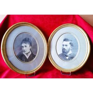 Pair Of Portraits By Emile Thibaud  