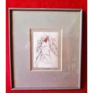 Framed Drawing By Topor 