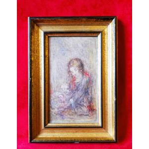 Post-impressionist Oil On Panel 