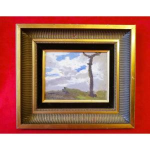 Oil On Cardboard R. Verdun