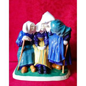 Quimper Earthenware "the Three Gossips"