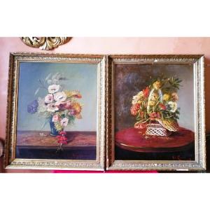 Two Framed Oils On Canvas 
