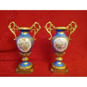 Pair Of Sèvres Vases 