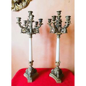 Pair Of Large Candelabras 