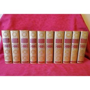 Series Of Ten Leather-bound Volumes 