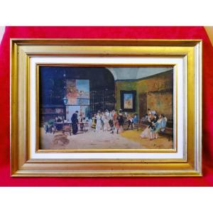 Framed Oil On Panel 