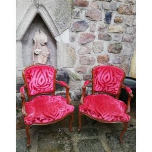 Pair Of Convertible Armchairs 