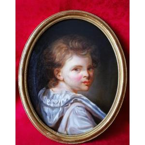 Oil Portrait On Canvas Of A Young Child
