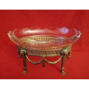 Bronze Mounted Crystal Bowl 