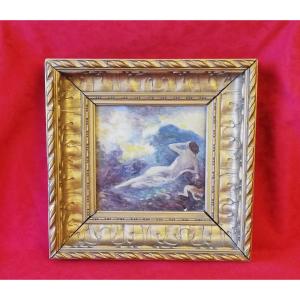 Oil On Thick Cardboard, Framed