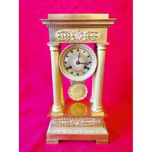 Gilt Bronze Portico Clock