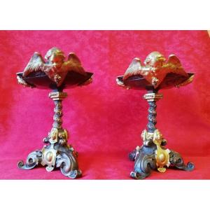 Pair Of Bronze Cups 