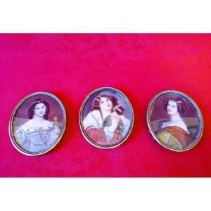 Three Oval Miniatures  