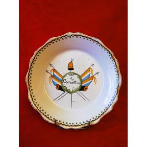 Revolutionary Plate With Convention Flags 