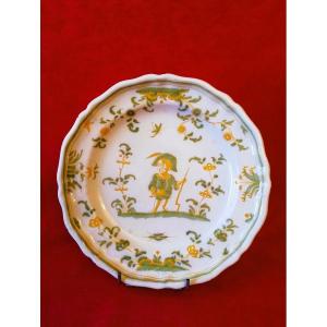 Small Dish From Moustiers With A Grotesque 