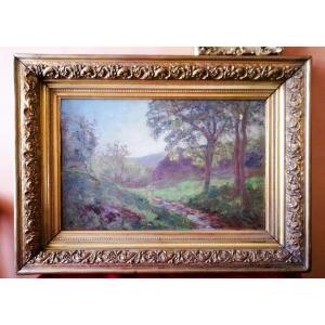 Framed Oil On Panel