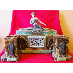 Art Deco Three-piece Onyx Trim