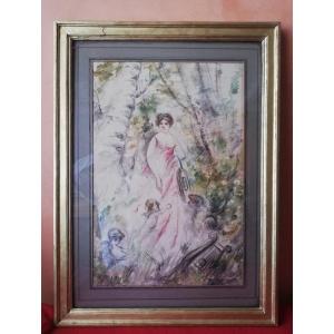 Watercolor Charles Chaplin