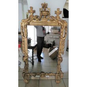 Golden Wooden Mirror