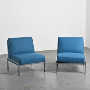  "samourai" Armchairs By Joseph André Motte, Airborne, 1961 