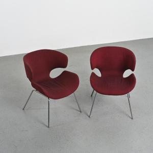 Pair Of Kabuto Armchairs By Isamu Kenmochi, Tendo Mokko Japan 1965 