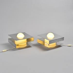 Pair Of 1036 Table Lamps By Guy Bertrand, Disderot Circa 1969 