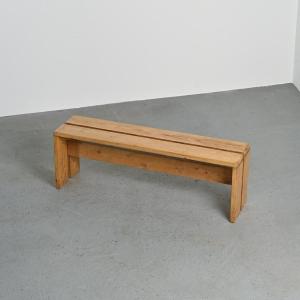 Solid Pine Bench, Les Arcs, Circa 1973 