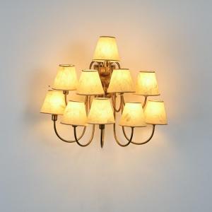 Nine-arm Brass Wall Lamp, France, Circa 1950