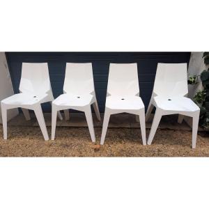 4 Poly Bonaldo Chairs From The 2000s