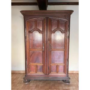 Louis XIII Burgundy Armoire From The 17th Or 18th Century In Good Condition 230 Cm