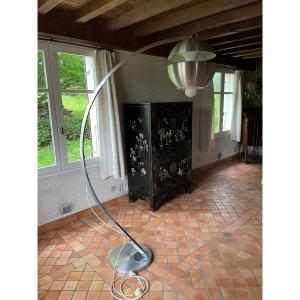 1970s Floor Lamp - Marble And Metal 